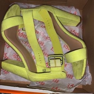 Neon green heels